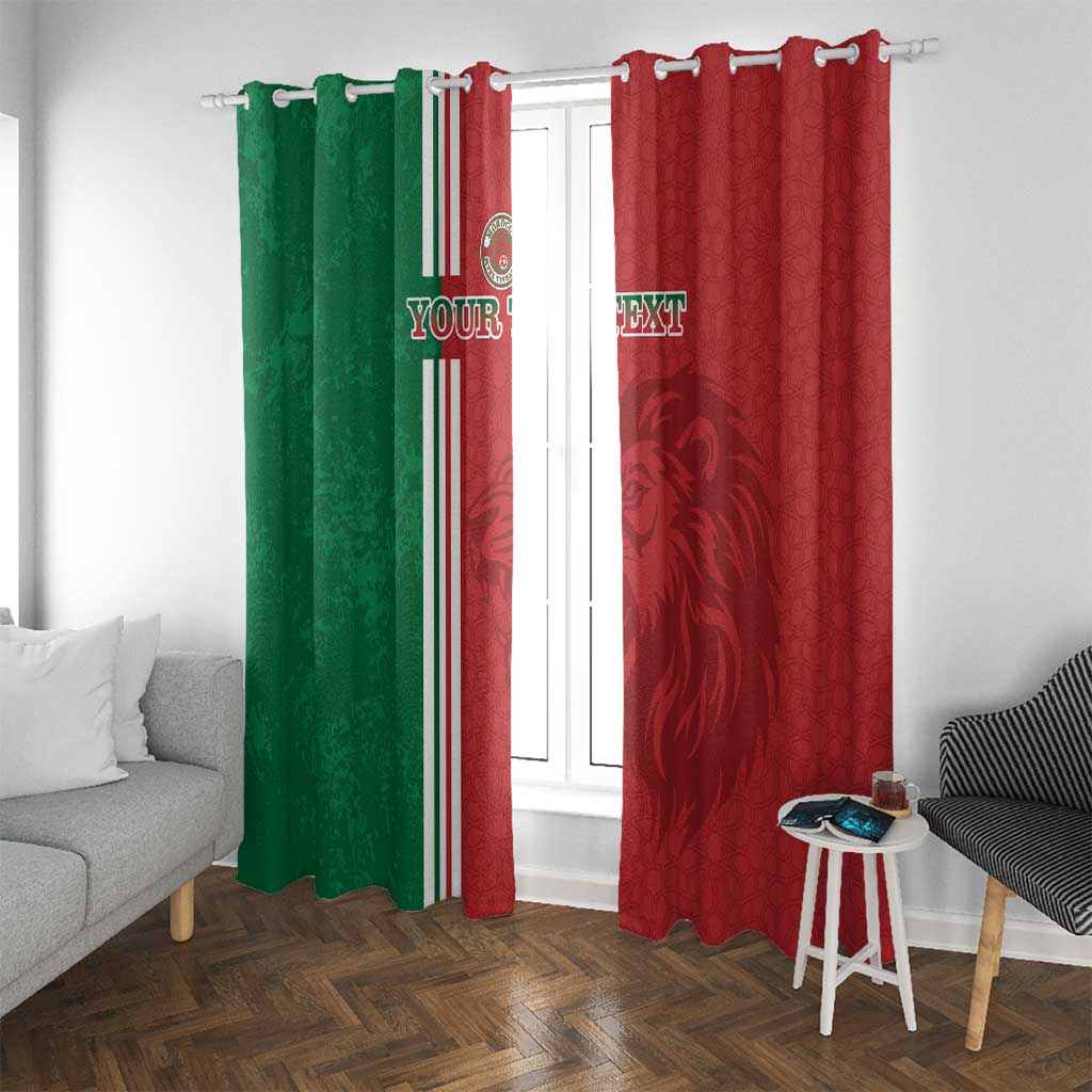 Custom Morocco Football Window Curtain Go Atlas Lions - Wonder Print Shop