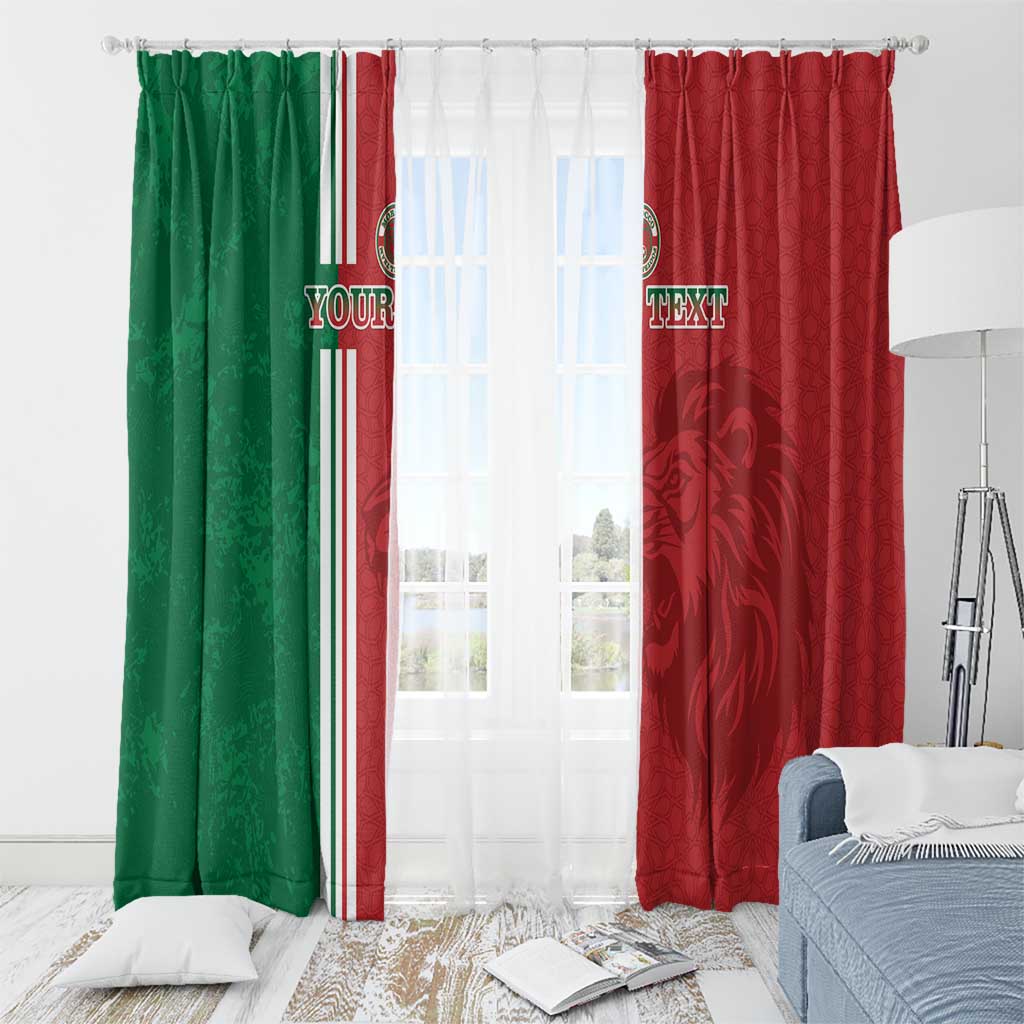 Custom Morocco Football Window Curtain Go Atlas Lions - Wonder Print Shop