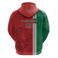 Custom Morocco Football Zip Hoodie Go Atlas Lions - Wonder Print Shop