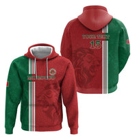 Custom Morocco Football Zip Hoodie Go Atlas Lions - Wonder Print Shop