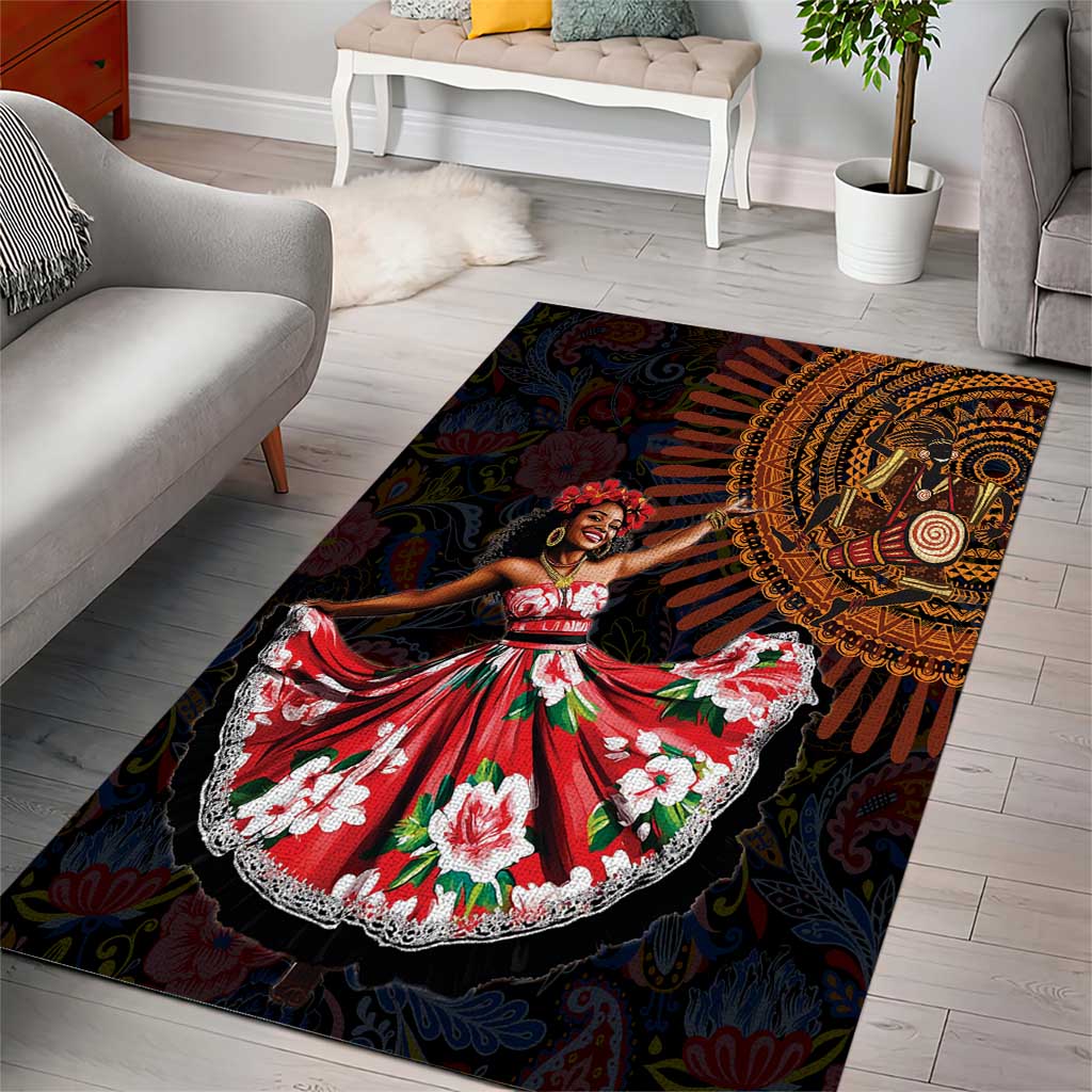 Sega Traditional Dance Area Rug Paisley Mix African Pattern