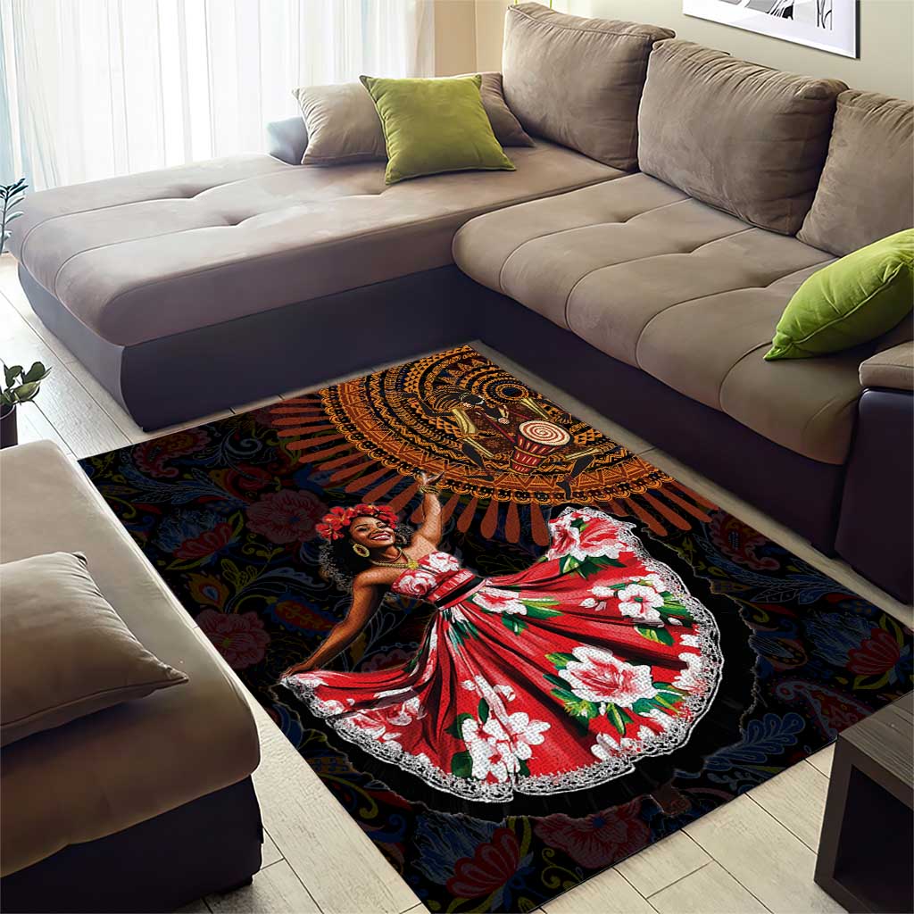 Sega Traditional Dance Area Rug Paisley Mix African Pattern