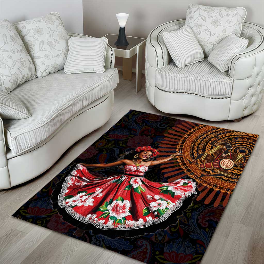 Sega Traditional Dance Area Rug Paisley Mix African Pattern