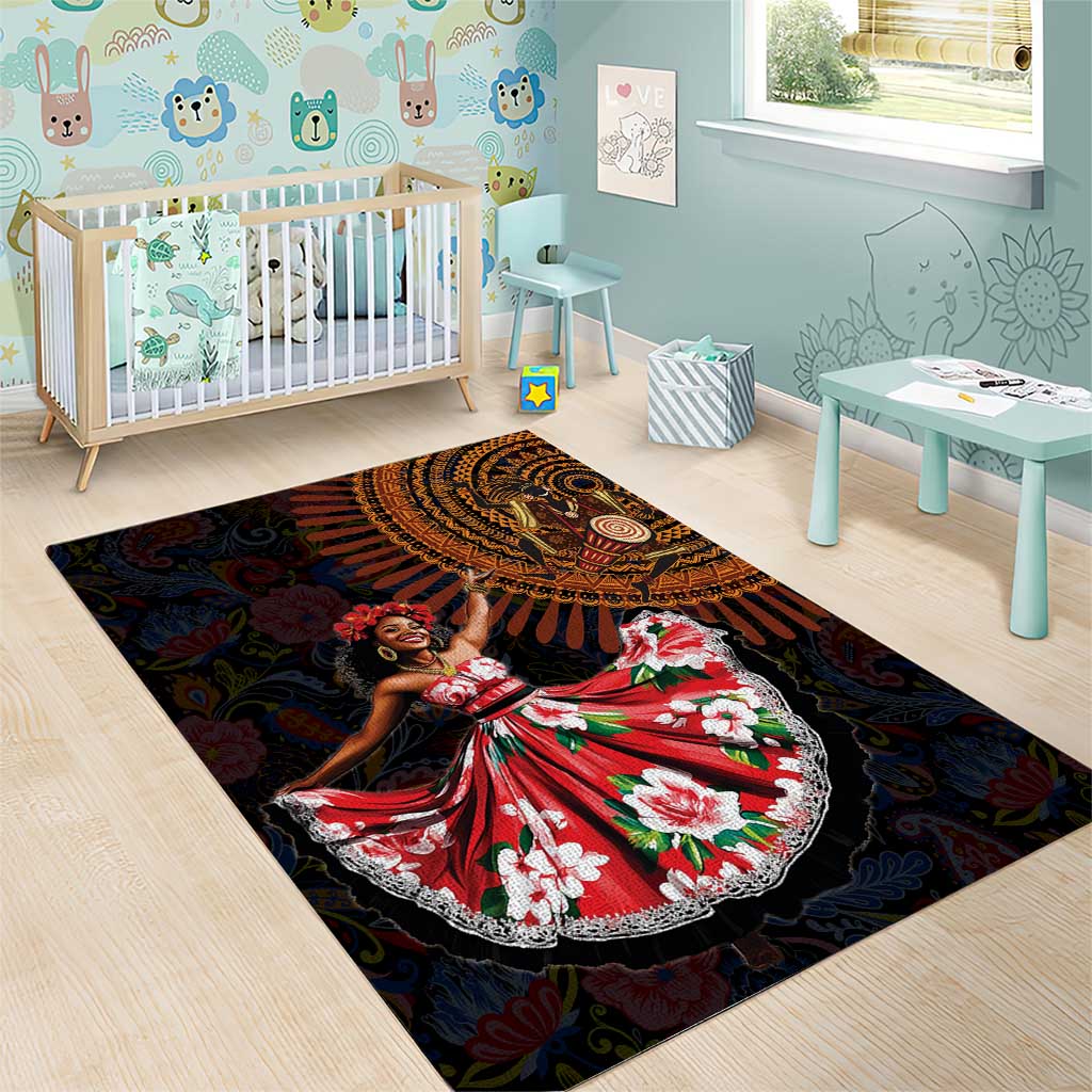 Sega Traditional Dance Area Rug Paisley Mix African Pattern