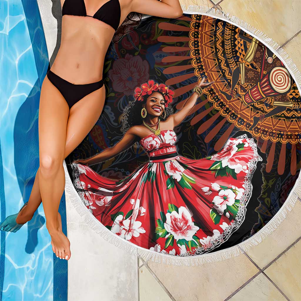 Sega Traditional Dance Beach Blanket Paisley Mix African Pattern