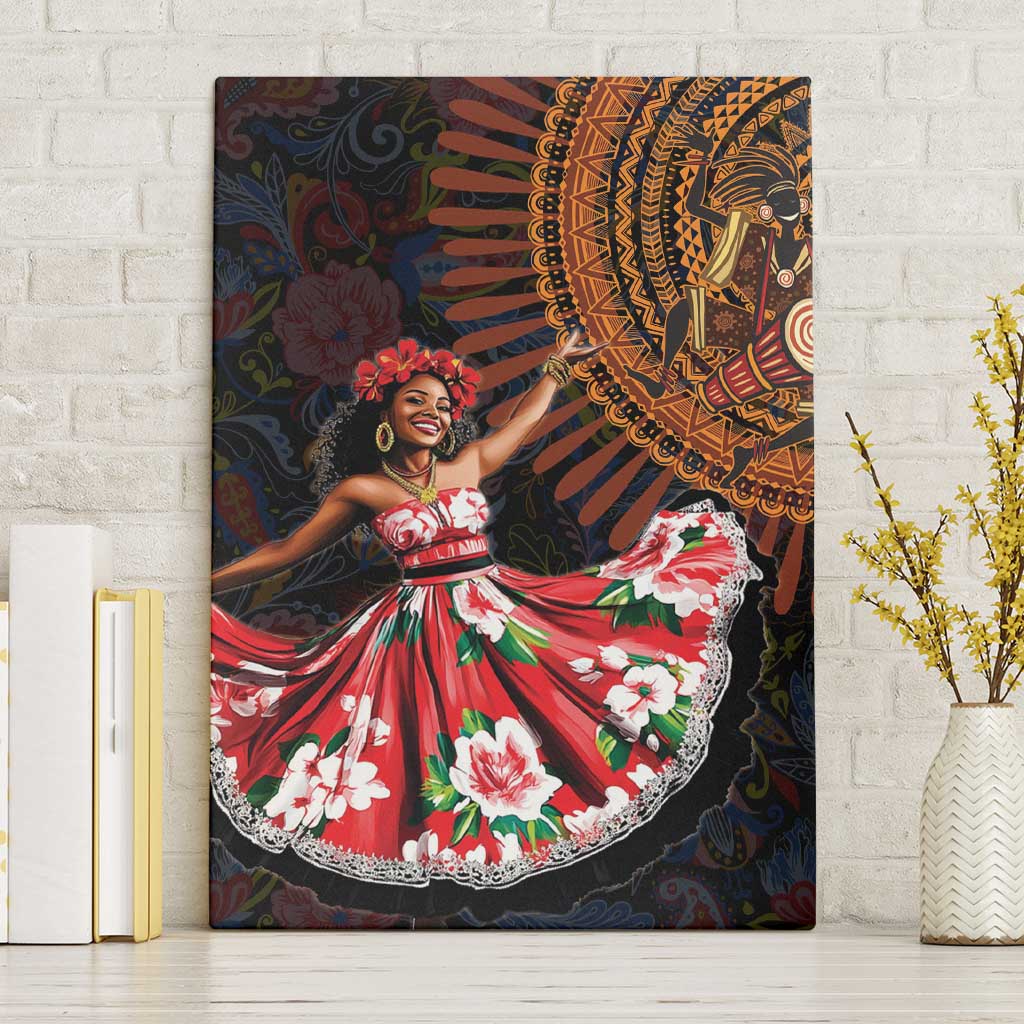Sega Traditional Dance Canvas Wall Art Paisley Mix African Pattern