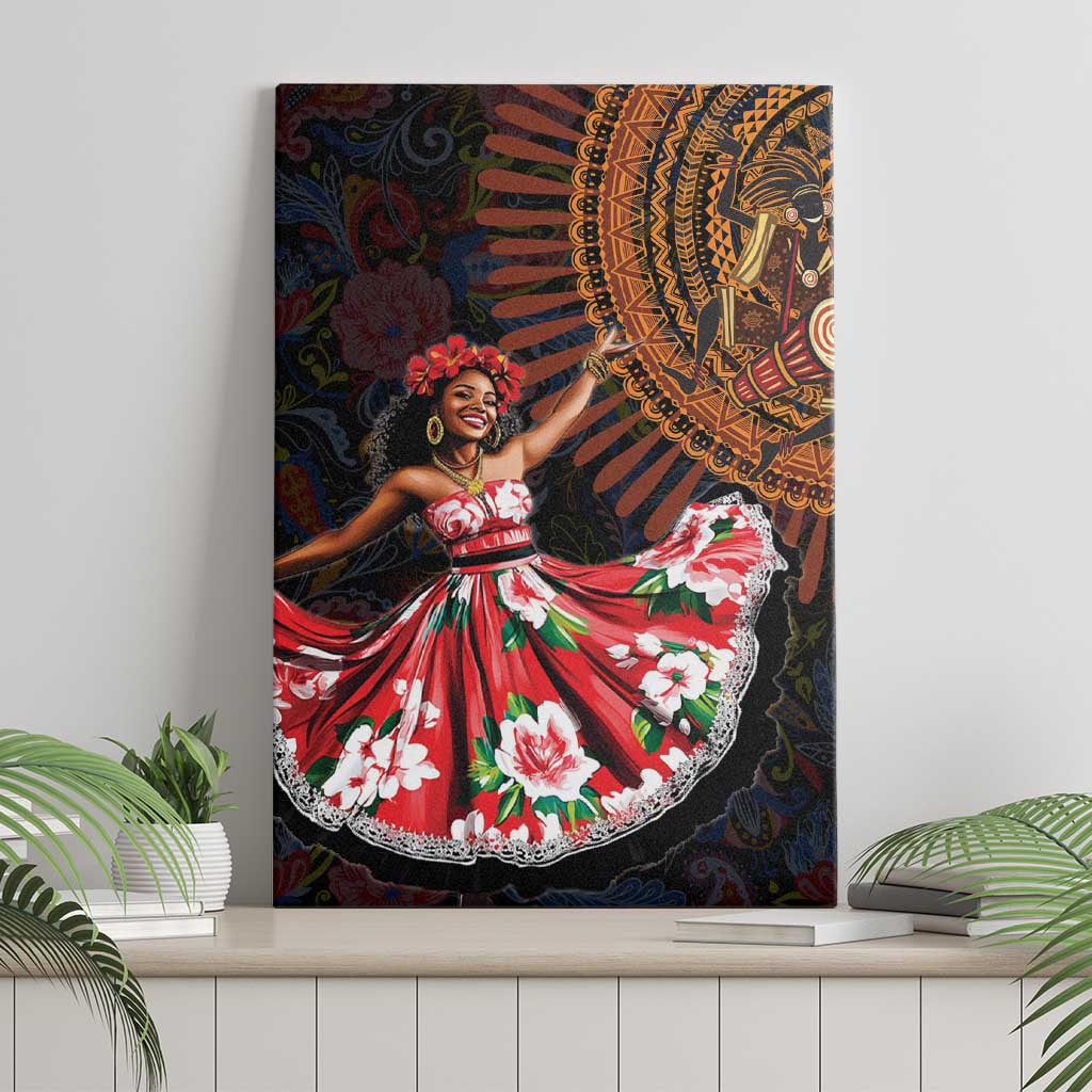 Sega Traditional Dance Canvas Wall Art Paisley Mix African Pattern