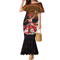 Sega Traditional Dance Family Matching Mermaid Dress and Hawaiian Shirt Paisley Mix African Pattern