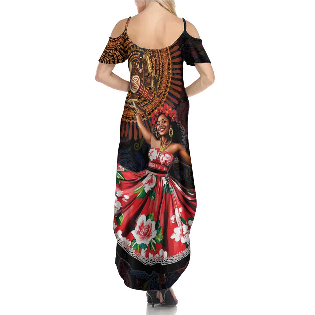 Sega Traditional Dance Family Matching Summer Maxi Dress and Hawaiian Shirt Paisley Mix African Pattern