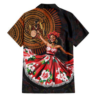 Sega Traditional Dance Family Matching Tank Maxi Dress and Hawaiian Shirt Paisley Mix African Pattern