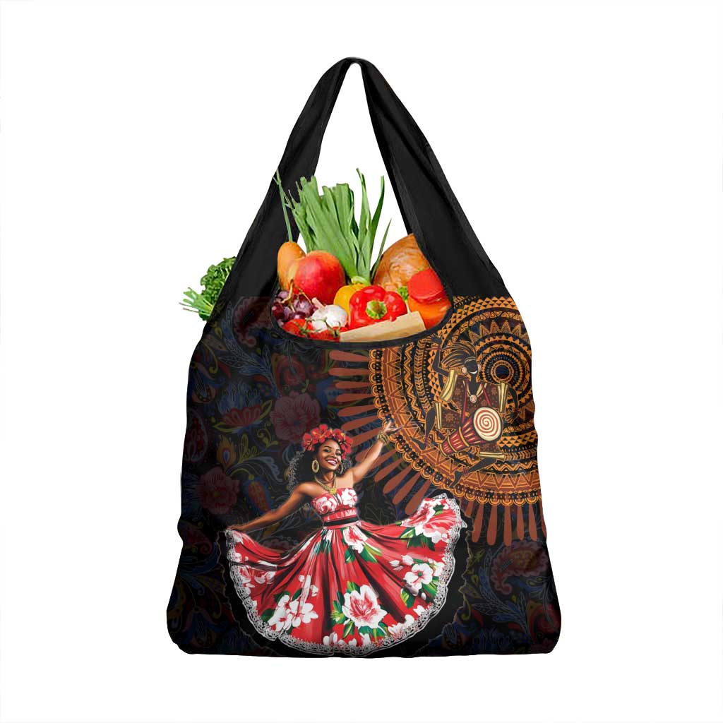 Sega Traditional Dance Grocery Bag Paisley Mix African Pattern