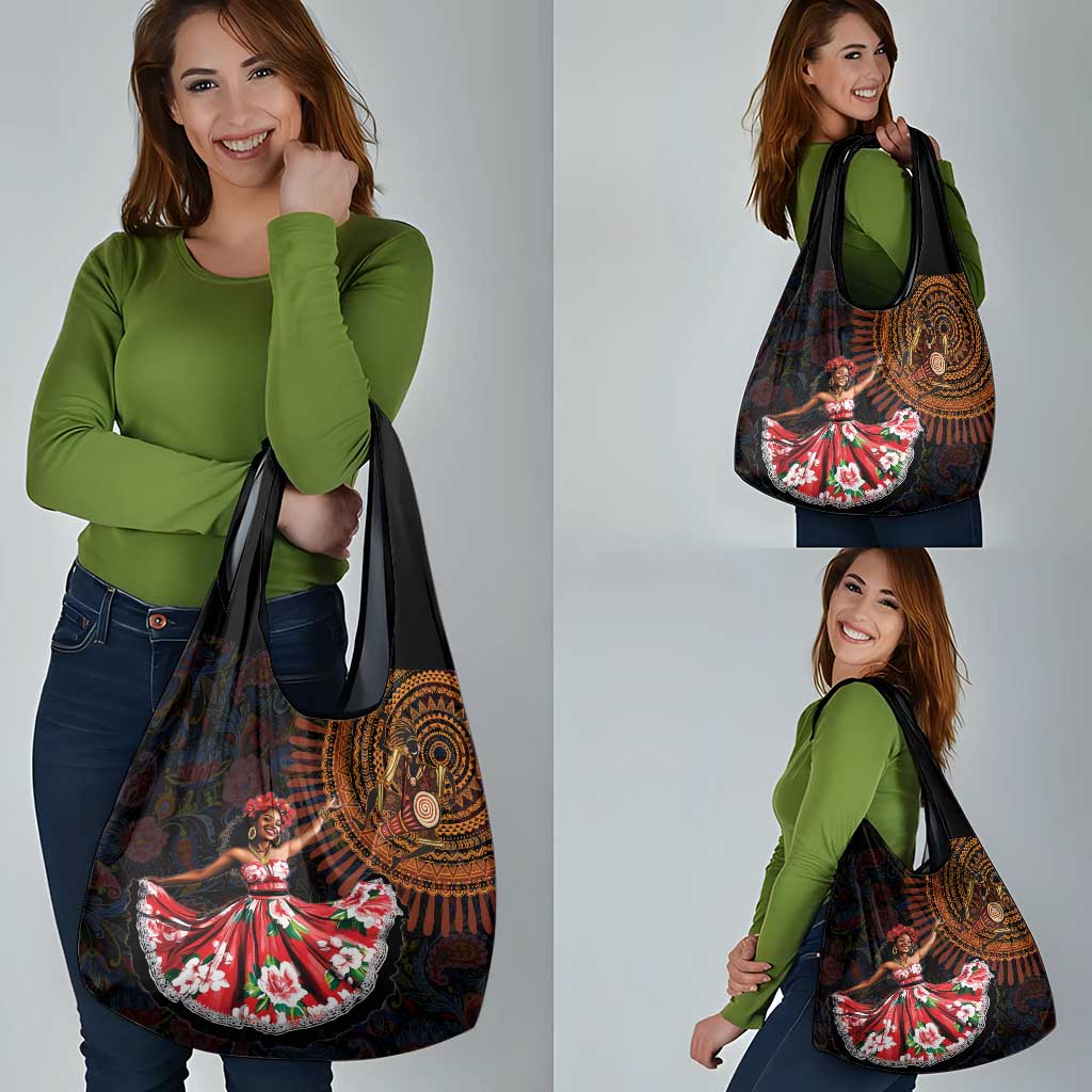 Sega Traditional Dance Grocery Bag Paisley Mix African Pattern