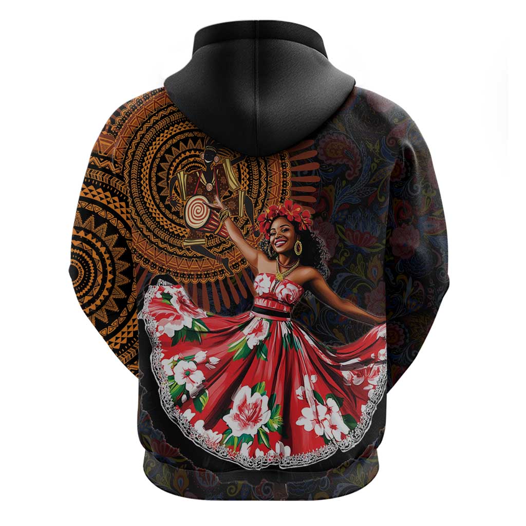 Sega Traditional Dance Hoodie Paisley Mix African Pattern
