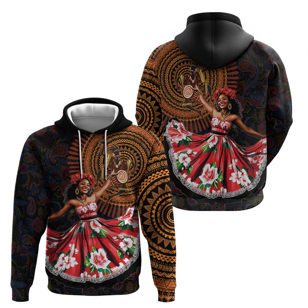 Sega Traditional Dance Hoodie Paisley Mix African Pattern