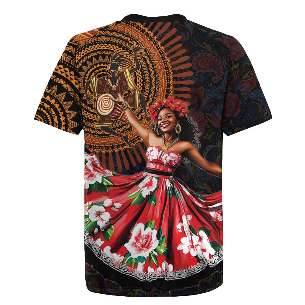 Sega Traditional Dance Rugby Jersey Paisley Mix African Pattern - Wonder Print Shop