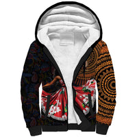 Sega Traditional Dance Sherpa Hoodie Paisley Mix African Pattern - Wonder Print Shop