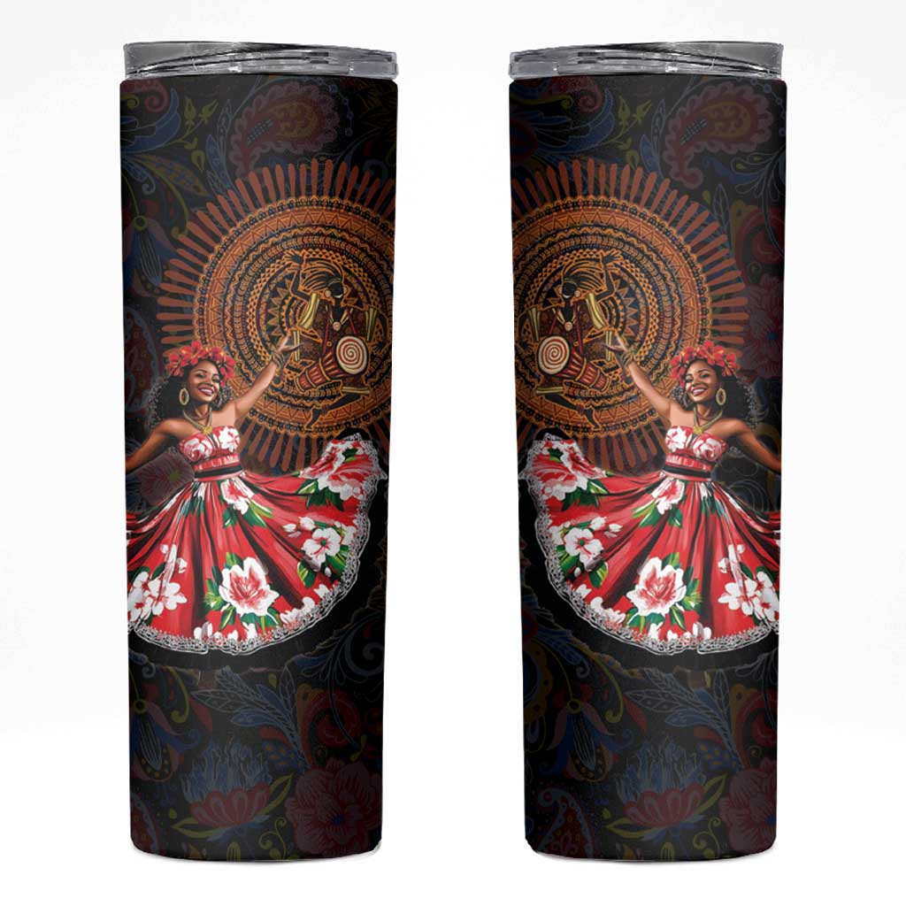 Sega Traditional Dance Skinny Tumbler Paisley Mix African Pattern - Wonder Print Shop