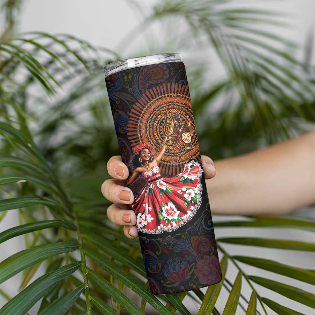 Sega Traditional Dance Skinny Tumbler Paisley Mix African Pattern - Wonder Print Shop
