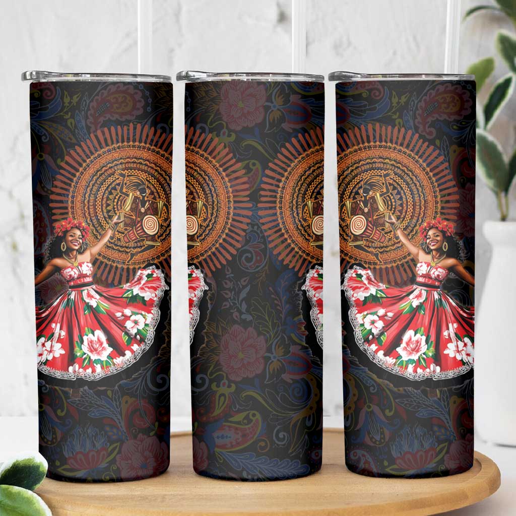 Sega Traditional Dance Skinny Tumbler Paisley Mix African Pattern - Wonder Print Shop