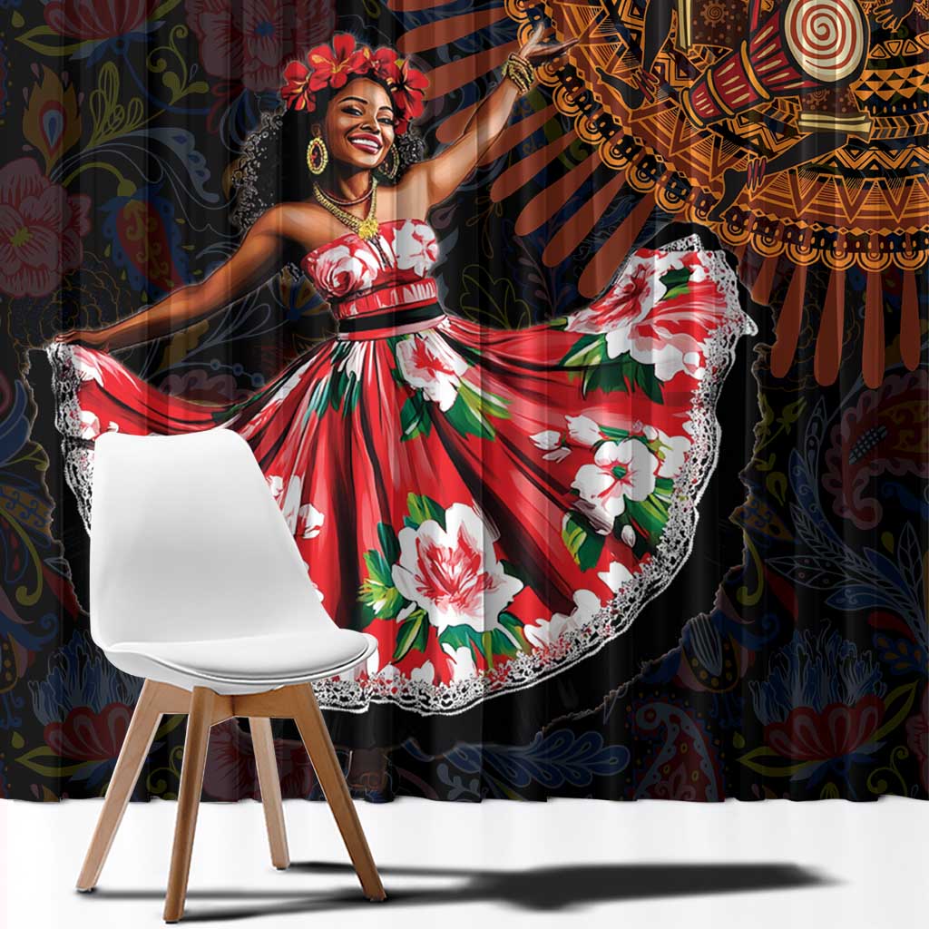 Sega Traditional Dance Window Curtain Paisley Mix African Pattern - Wonder Print Shop