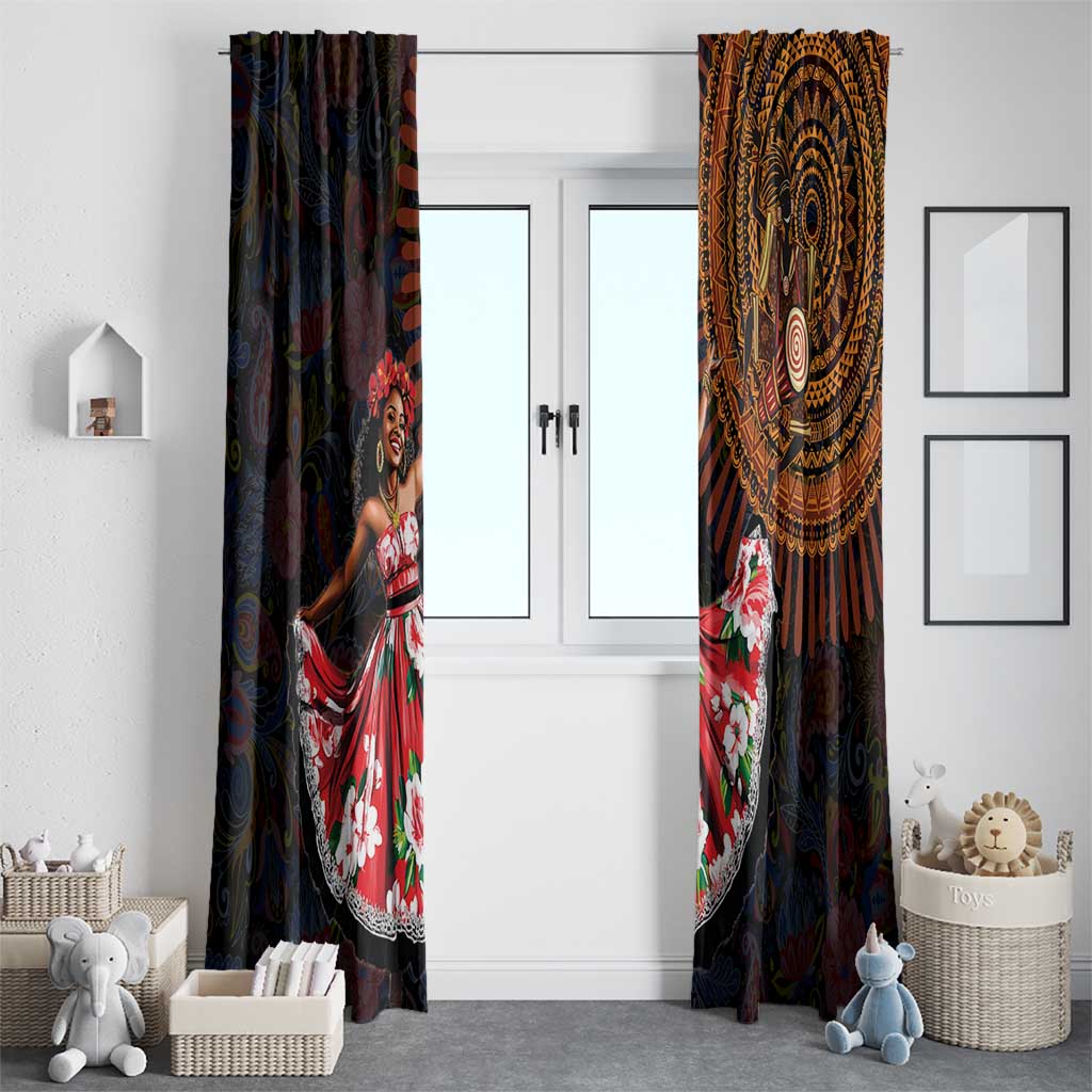 Sega Traditional Dance Window Curtain Paisley Mix African Pattern - Wonder Print Shop