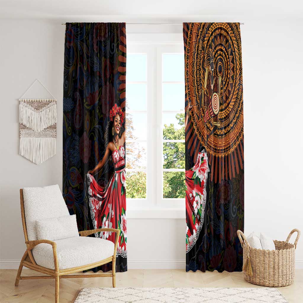 Sega Traditional Dance Window Curtain Paisley Mix African Pattern - Wonder Print Shop