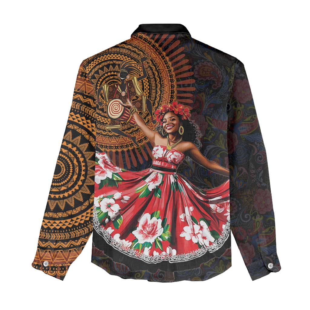 Sega Traditional Dance Women Casual Shirt Paisley Mix African Pattern - Wonder Print Shop