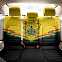 Ghana Independence Day Back Car Seat Cover Coat Of Arms With Kente Pattern