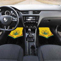 Ghana Independence Day Car Mats Coat Of Arms With Kente Pattern