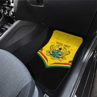 Ghana Independence Day Car Mats Coat Of Arms With Kente Pattern