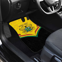 Ghana Independence Day Car Mats Coat Of Arms With Kente Pattern