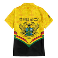 Personalised Ghana Independence Day Family Matching Mermaid Dress and Hawaiian Shirt Coat Of Arms With Kente Pattern