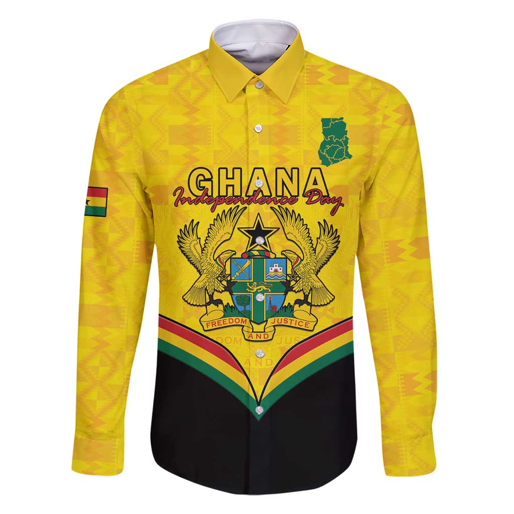 Personalised Ghana Independence Day Family Matching Off Shoulder Maxi Dress and Hawaiian Shirt Coat Of Arms With Kente Pattern