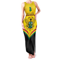 Personalised Ghana Independence Day Family Matching Tank Maxi Dress and Hawaiian Shirt Coat Of Arms With Kente Pattern