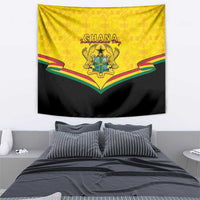 Ghana Independence Day Tapestry Coat Of Arms With Kente Pattern - Wonder Print Shop