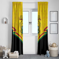Ghana Independence Day Window Curtain Coat Of Arms With Kente Pattern - Wonder Print Shop