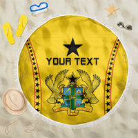 Custom Ghana Football Beach Blanket Go Black Stars