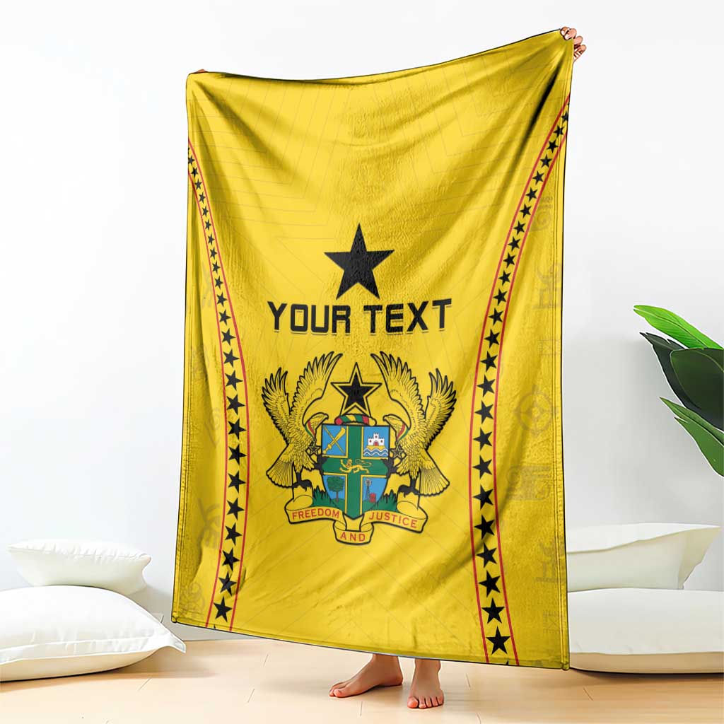 Custom Ghana Football Blanket Go Black Stars