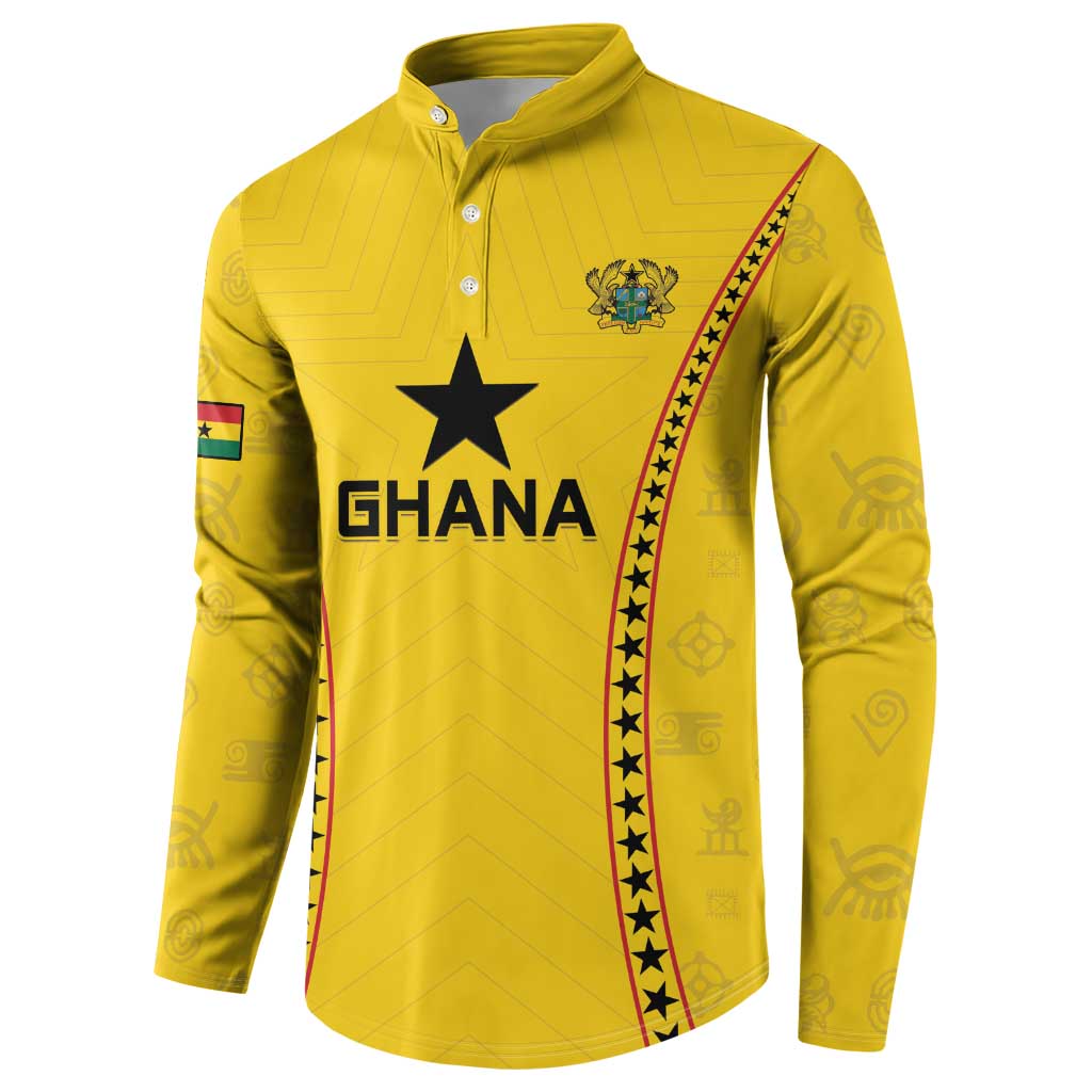 Custom Ghana Football Button Sweatshirt Go Black Stars