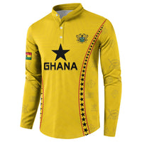 Custom Ghana Football Button Sweatshirt Go Black Stars