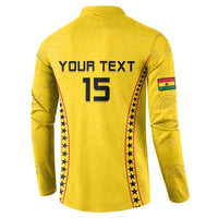 Custom Ghana Football Button Sweatshirt Go Black Stars