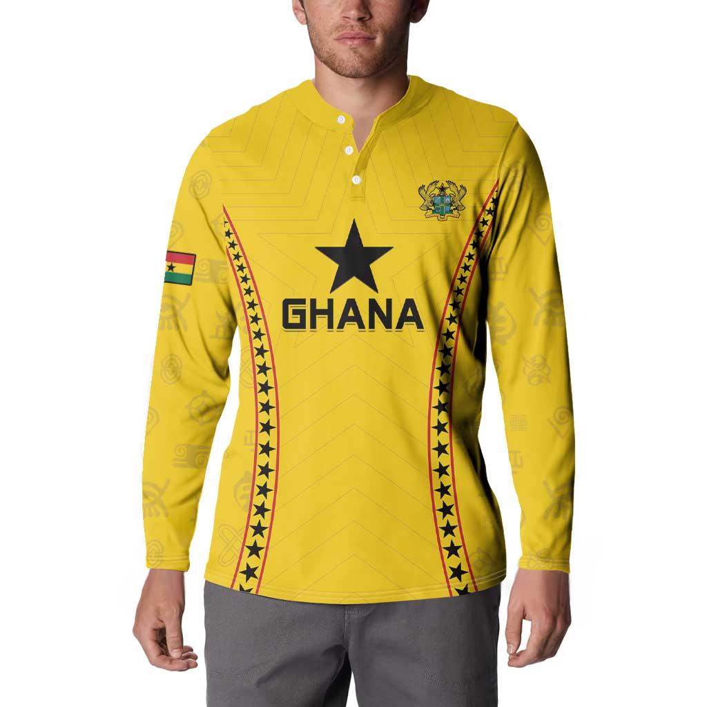Custom Ghana Football Button Sweatshirt Go Black Stars