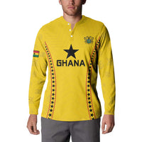 Custom Ghana Football Button Sweatshirt Go Black Stars