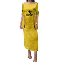 Custom Ghana Football Family Matching Puletasi and Hawaiian Shirt Go Black Stars