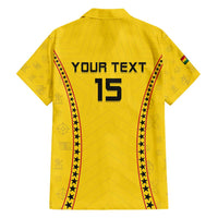 Custom Ghana Football Family Matching Short Sleeve Bodycon Dress and Hawaiian Shirt Go Black Stars