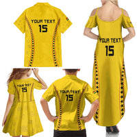 Custom Ghana Football Family Matching Summer Maxi Dress and Hawaiian Shirt Go Black Stars