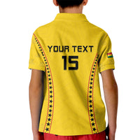 Custom Ghana Football Kid Polo Shirt Go Black Stars