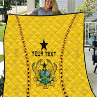 Custom Ghana Football Quilt Go Black Stars - Wonder Print Shop