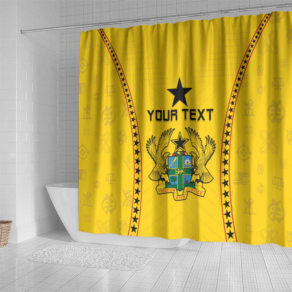 Custom Ghana Football Shower Curtain Go Black Stars - Wonder Print Shop