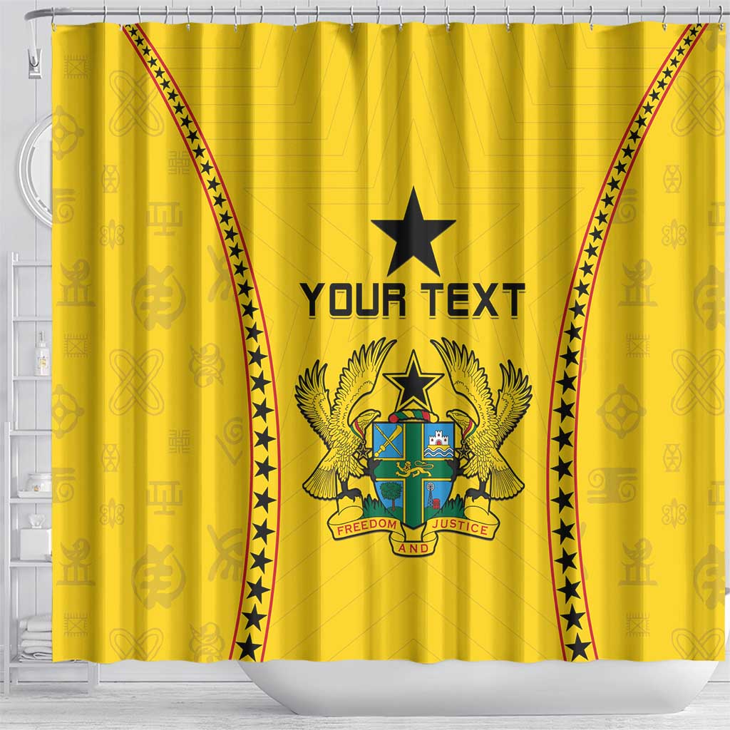 Custom Ghana Football Shower Curtain Go Black Stars - Wonder Print Shop